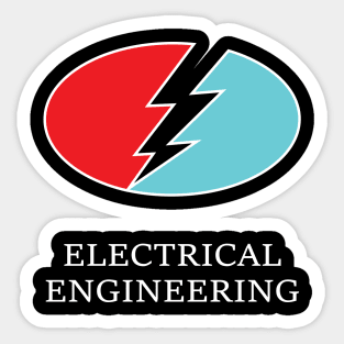 electrical engineering text lightning logo Sticker